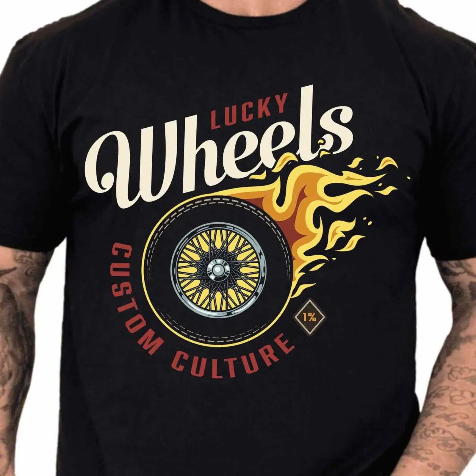 Vintage Fashion Wheel - Футболка Lucky Wheels Custom T Shirt