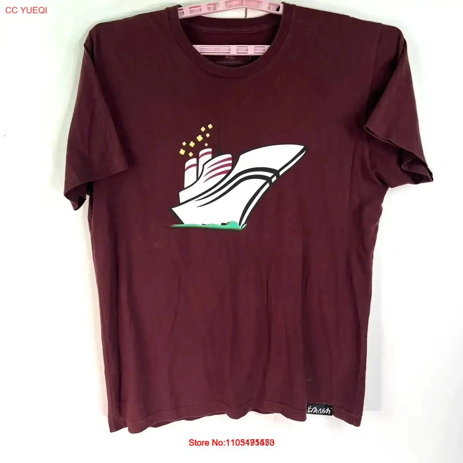Vintage Yacht Fashion - Розовая футболка с дельфином, мужская XL,