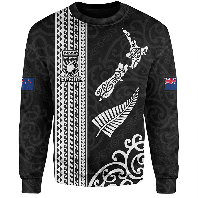 Vintage Fashion Nz - Винтажные 3D новозеландские племенные маори толстовки