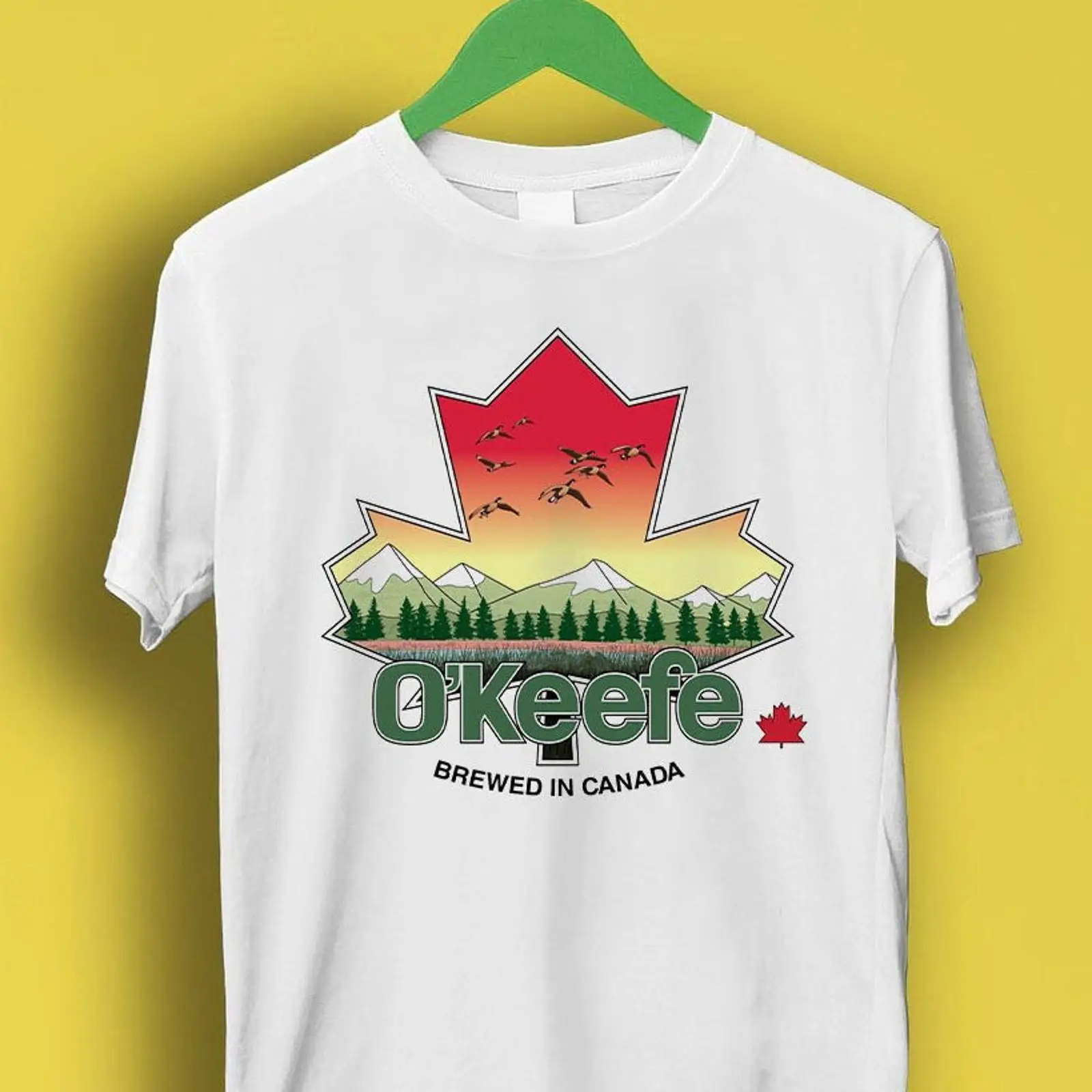 Vintage Fashion Canada - Футболка O'Keefe с принтом «Кленовый лист»