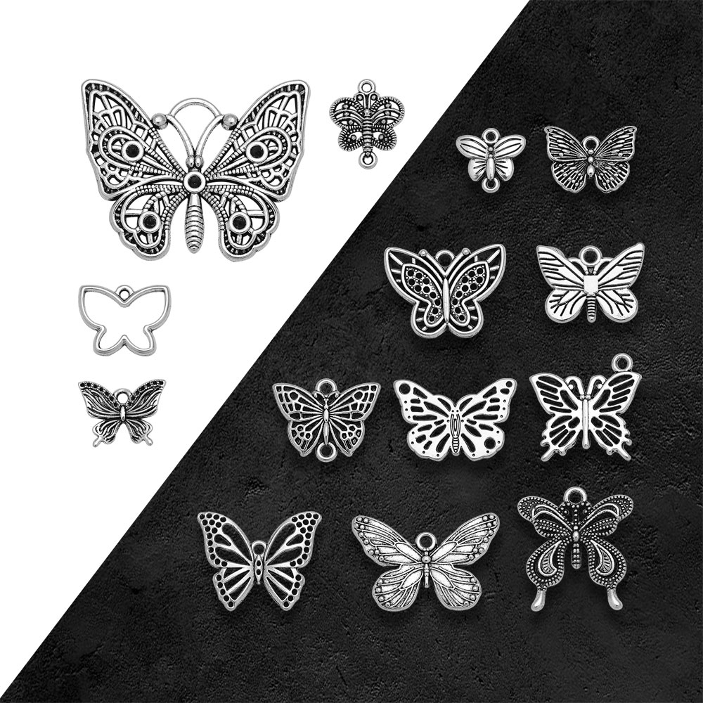 Vintage Fashion Resale - Милые посеребренные подвески в виде бабочек