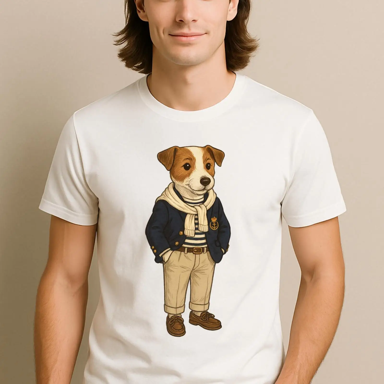 Vintage Yacht Fashion - Футболка Preppy Jack Russell Terrier T