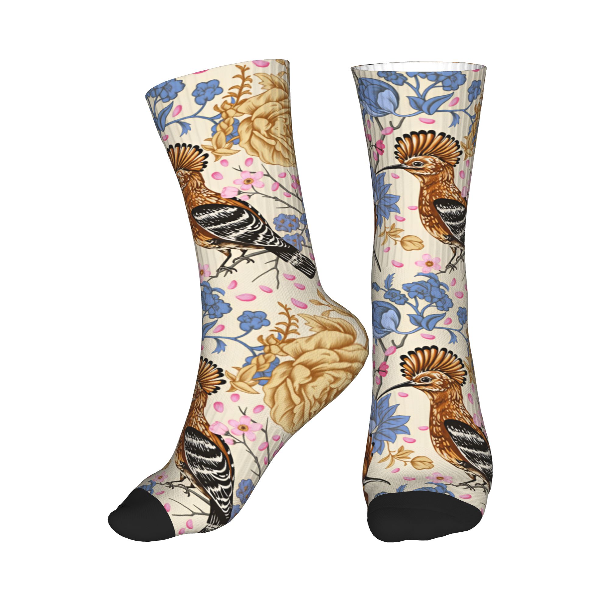 Vintage Fashion For Mens - Носки Hoopoe Bird Blue Peony с