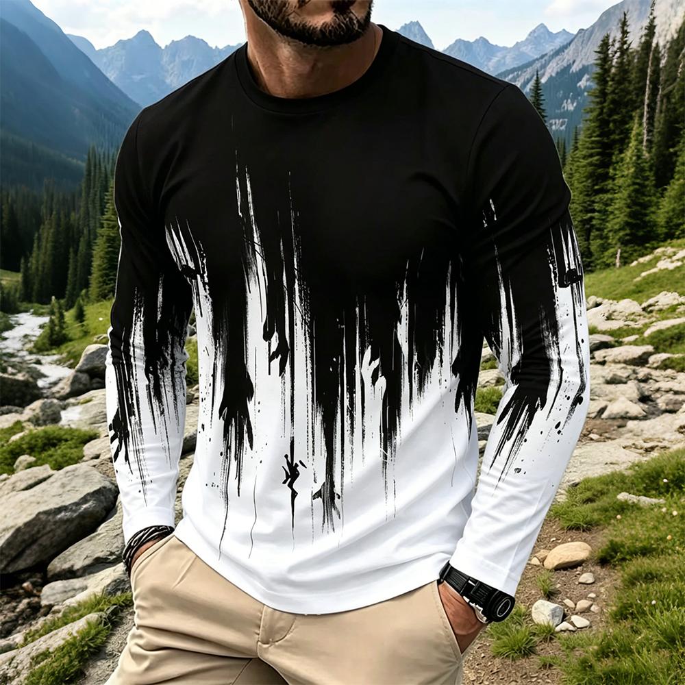 Vintage Fashion For Mens - Мужская футболка с длинным рукавом и
