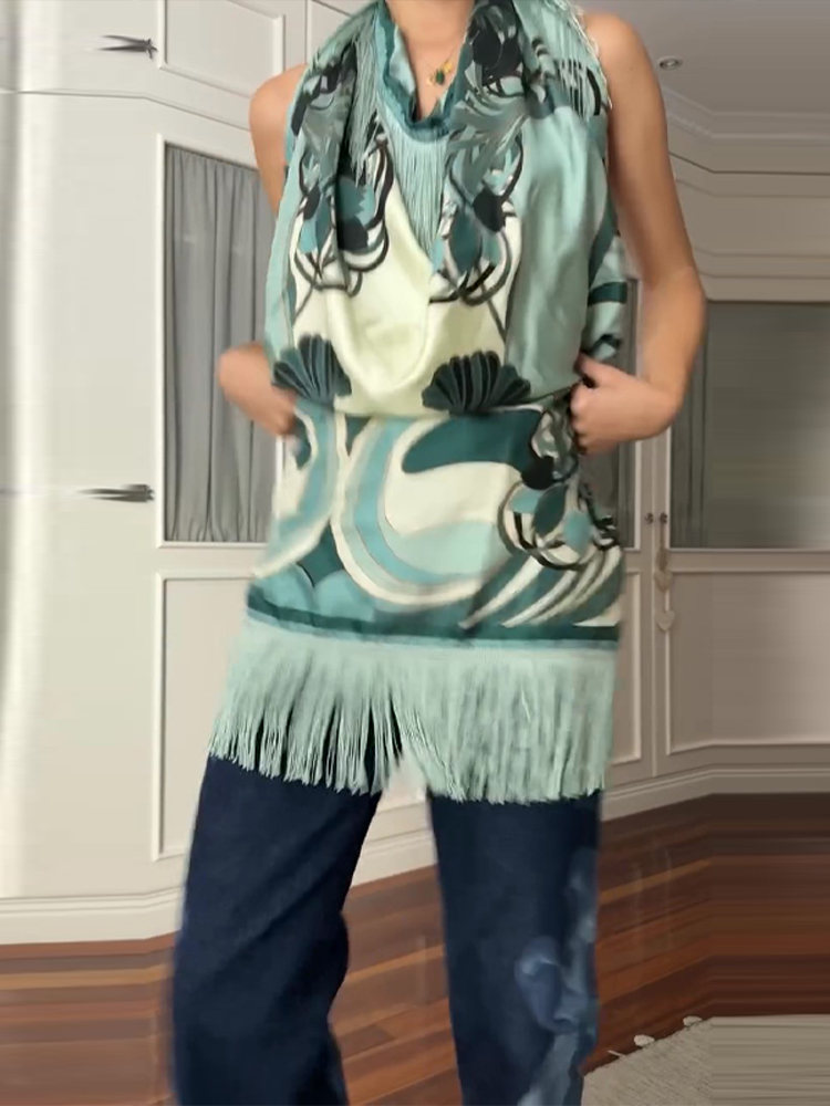 Винтажный квадратный платок с  – обзор и цена Vintage Fashion Ai